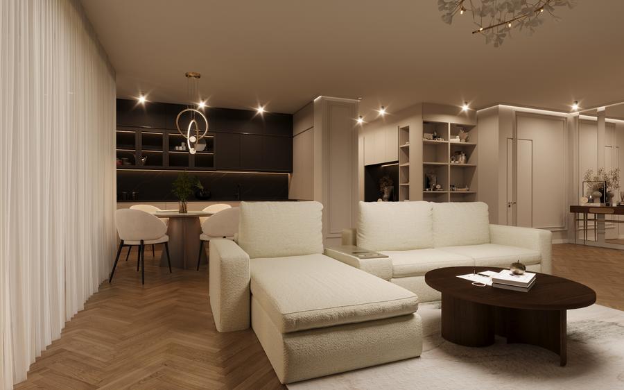Apartament cu 4 camere semidecomandat în Domenii