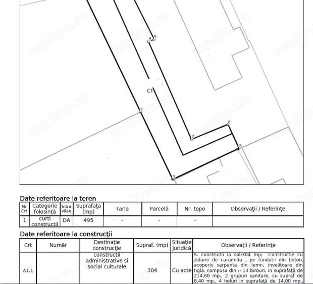 Casă cu Teren 495 Mp în Gară