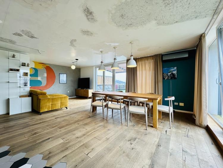 Penthouse cu 3 camere semidecomandat, mobilat în Grigorescu