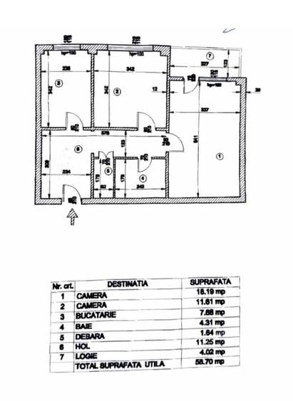 Apartament 2 camere| 58,7 mp| Bloc 1983| Calea Rahovei - 2