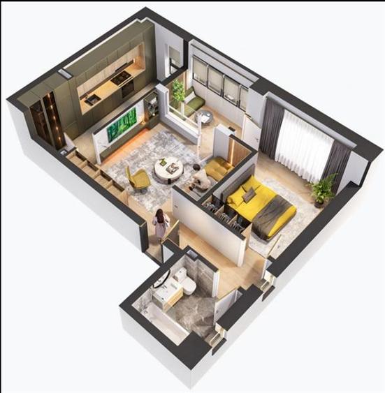 Apartament cu 2 camere decomandat în Galata — fotografia 1