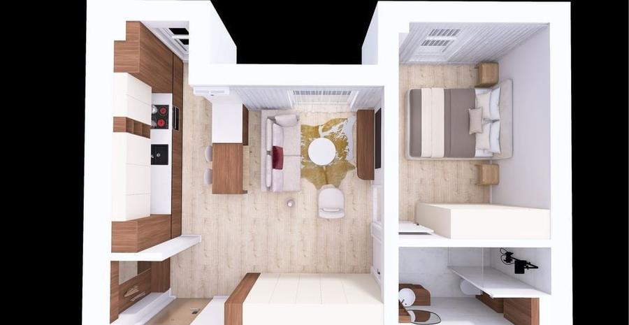 Apartament cu 2 camere semidecomandat în Florești — fotografia 1