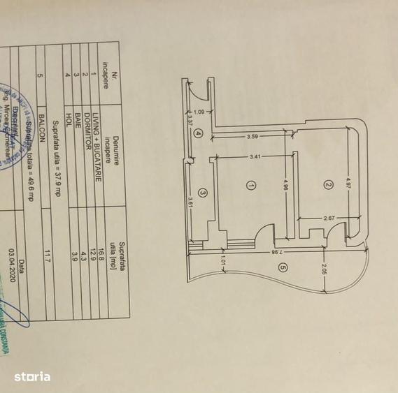 Apartament cu 2 camere în Nord