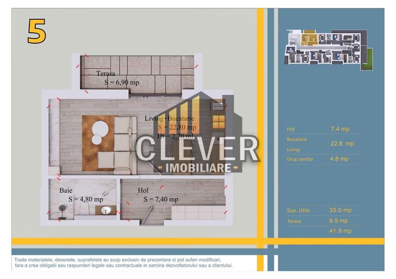 Garsonieră 35 mp + balcon 7 mp, Pallady | 12 min metrou Pallady - 1