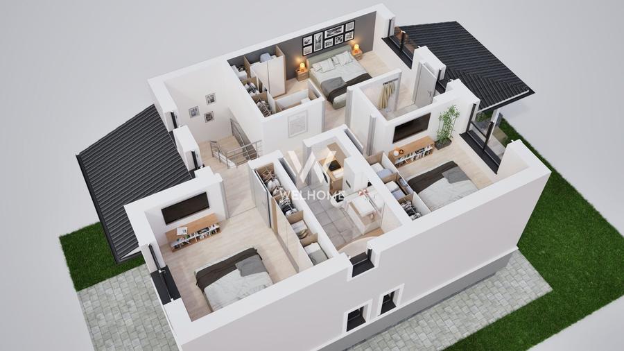 Duplex cu 5 camere cu Canalizare în Șura Mică