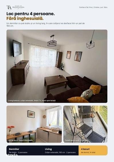 Apartament cu 2 camere în Cristian