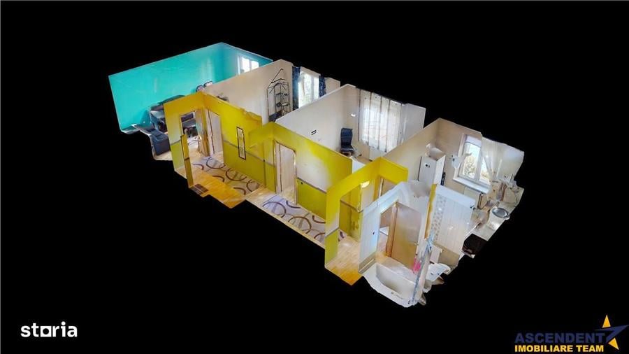 Apartament cu 3 camere decomandat în Est