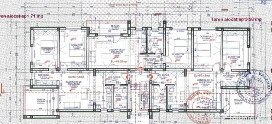 Apartament cu 3 camere decomandat în Central