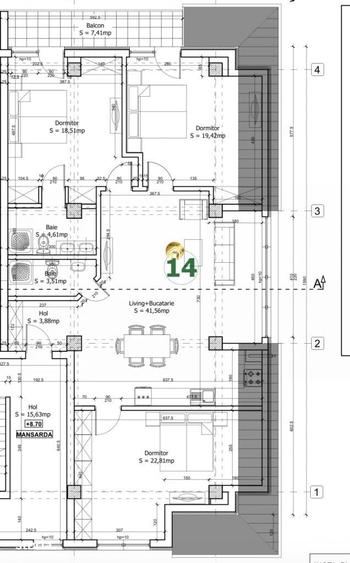 Apartament cu 4 camere în Central