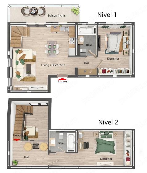 Apartament cu 3 camere decomandat, mobilat în Giroc