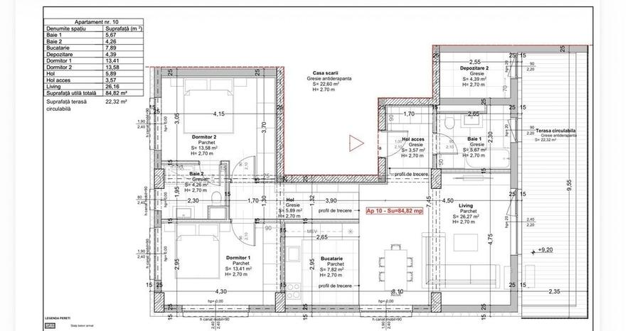 Apartament cu 2 camere decomandat în Soarelui