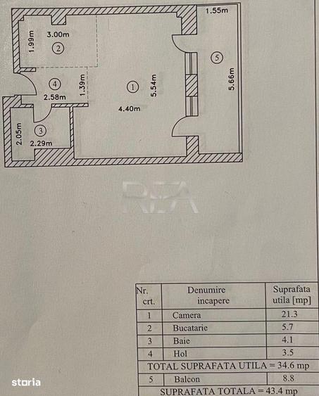 Garsonieră semidecomandată, mobilată în Obor