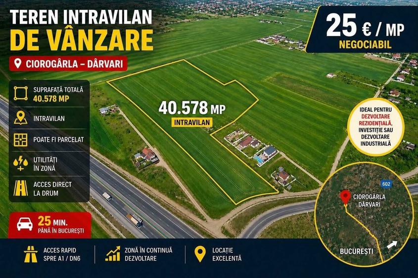 Teren de 40578 mp, în Dârvari