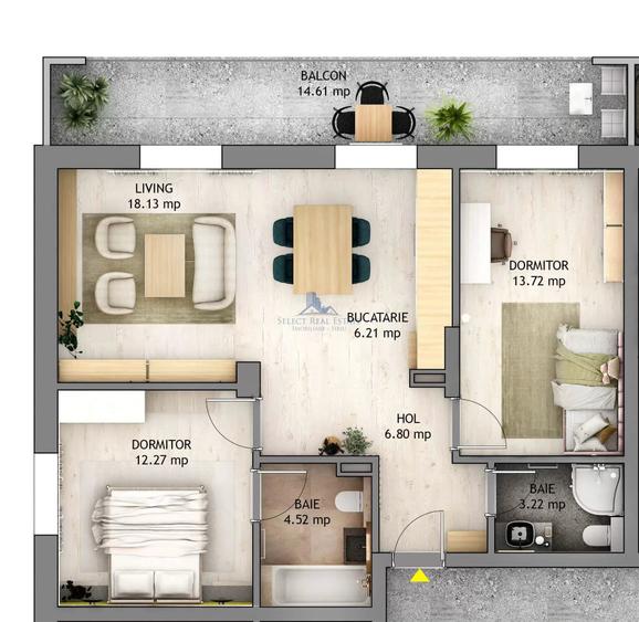 Apartament cu 3 camere decomandat în Șelimbăr — fotografia 1