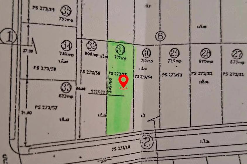 Teren de 775 mp, în Călugăreni