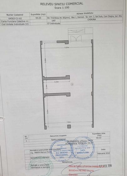 Spatiu comercial de vanzare 94,03 mp Chiajna, Str. Tineretului 127.000 negociabil - 2