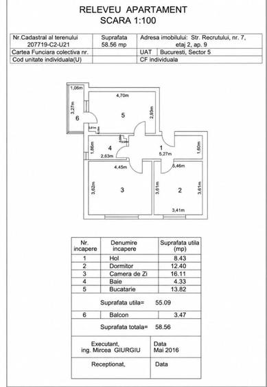Apartament cu 2 camere semidecomandat în Lacul Morii