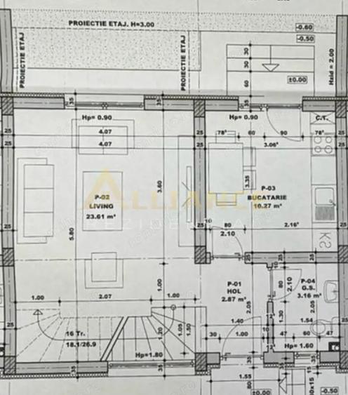 Casă cu 2 camere cu Teren 80 Mp în Central