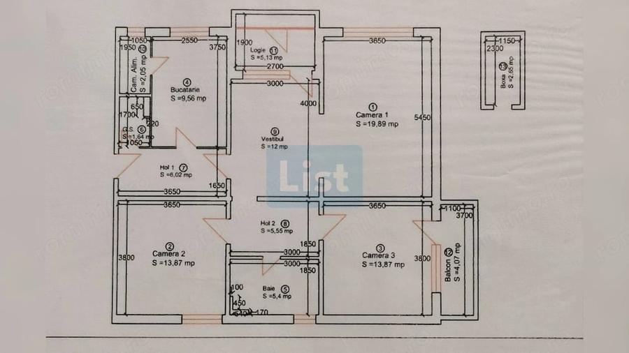 Apartament cu 4 camere decomandat în Punctele Cardinale