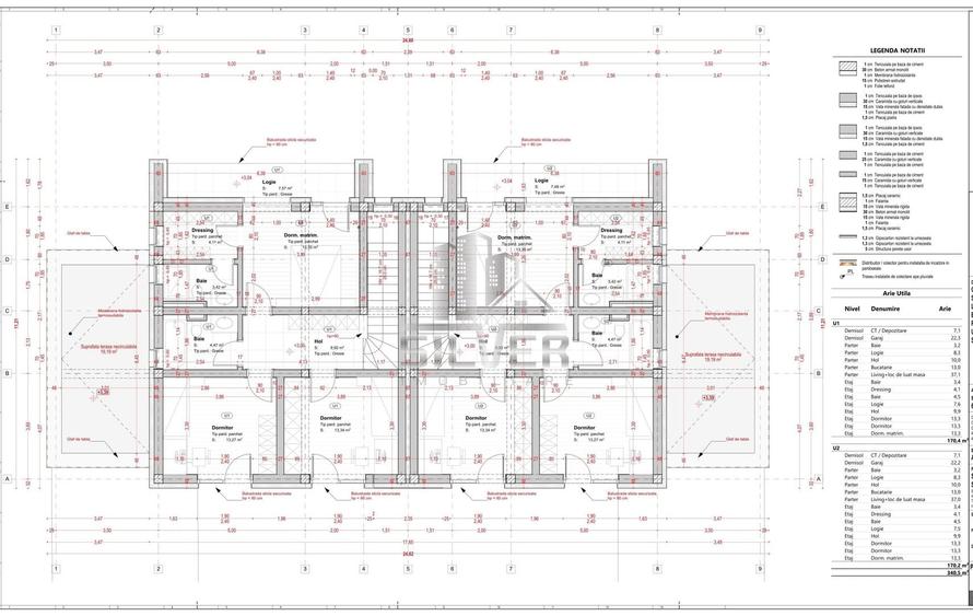 Duplex cu 5 camere cu Canalizare în Feleacu