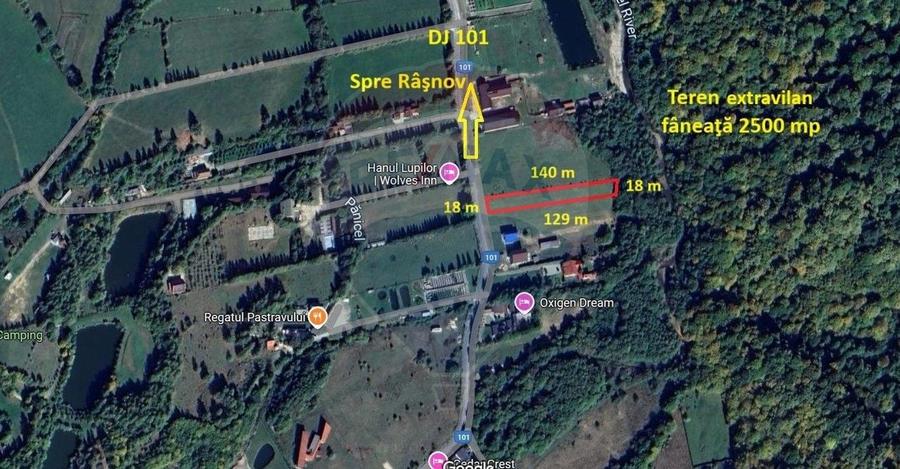 Teren agricol extravilan de 2500 mp, în Glăjărie