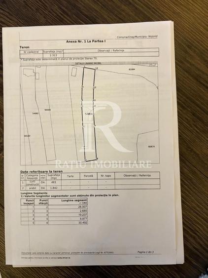 Teren Construcții intravilan de 2323 mp, în Apateu