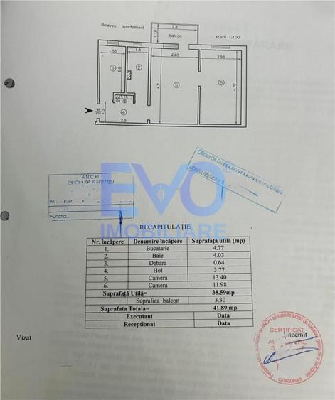 Apartament cu 2 camere nedecomandat în Alexandru cel Bun