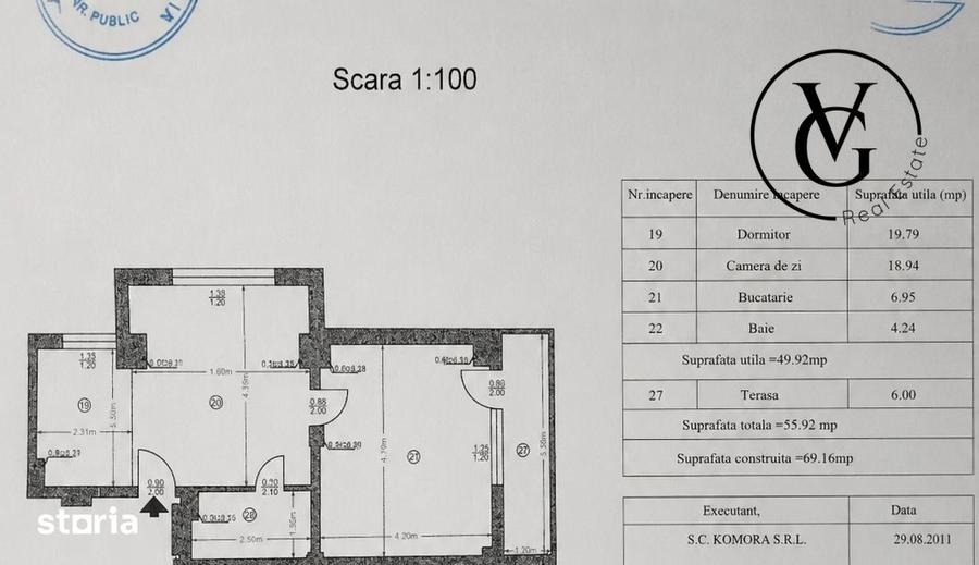 Apartament cu 2 camere semidecomandat în Energia