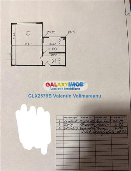 Garsonieră decomandată, mobilată în Calea Victoriei