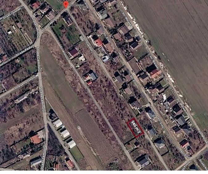 Teren de vanzare 537 mp | Str. Cupidon, Teghes (Domnesti) - 1