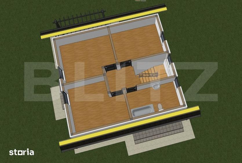 Casă cu 3 camere cu Teren 354 Mp în Bârnova