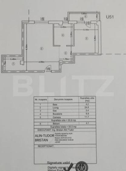Apartament cu 2 camere semidecomandat, mobilat în Vișani
