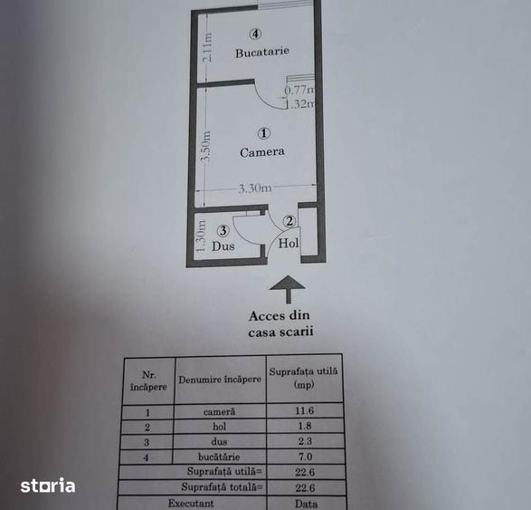 Garsonieră semidecomandată în Central