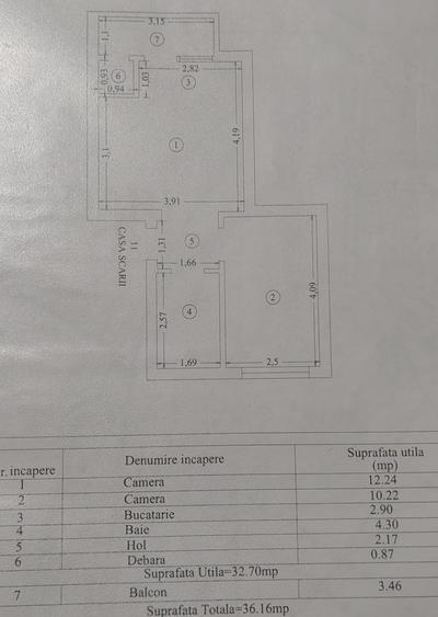 Garsonieră decomandată, mobilată în Central