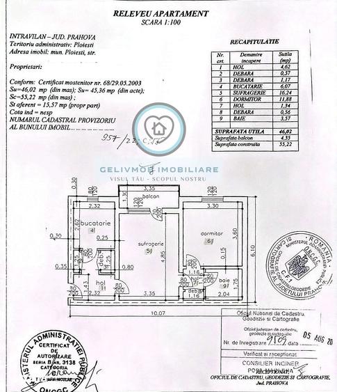 Apartament cu 2 camere semidecomandat în Nord
