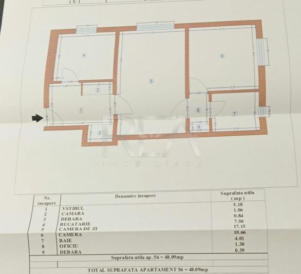 Apartament cu 2 camere semidecomandat, mobilat în Mărgeanului