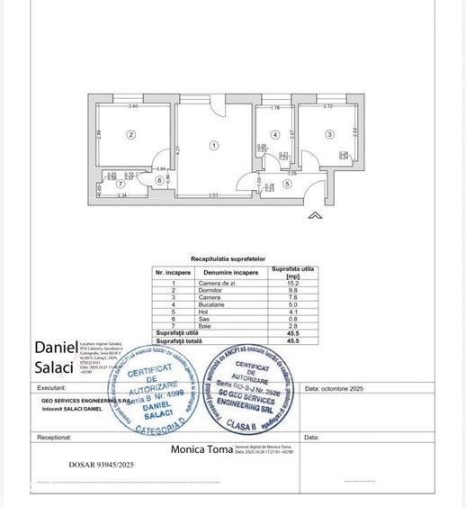 Apartament cu 3 camere în Vatra Luminoasă