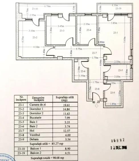 Apartament cu 3 camere decomandat, mobilat în Ozana