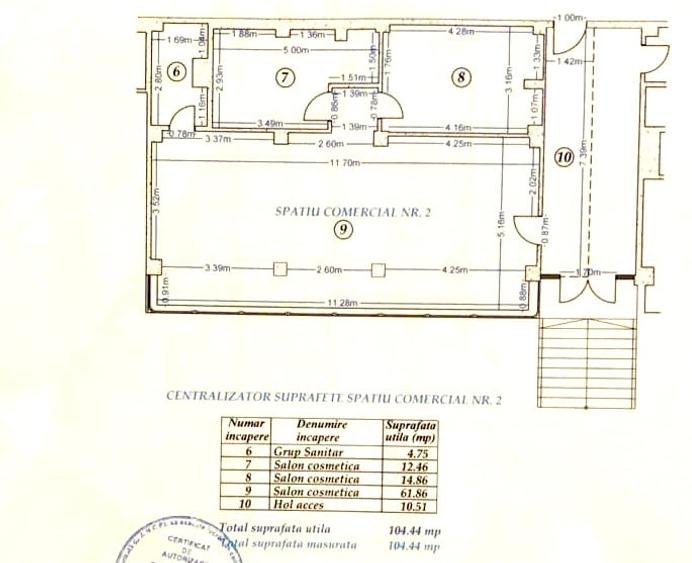 Spațiu comercial, de 104.44000244141 mp, în Dobroești