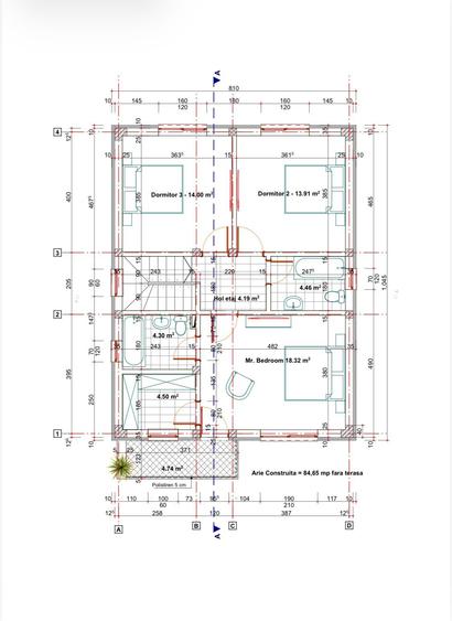 Casă cu 4 camere cu Teren 270 Mp în Est
