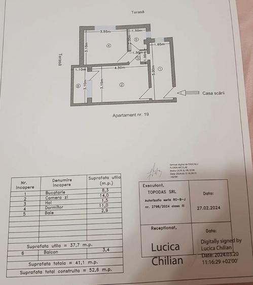 Apartament cu 2 camere în Central