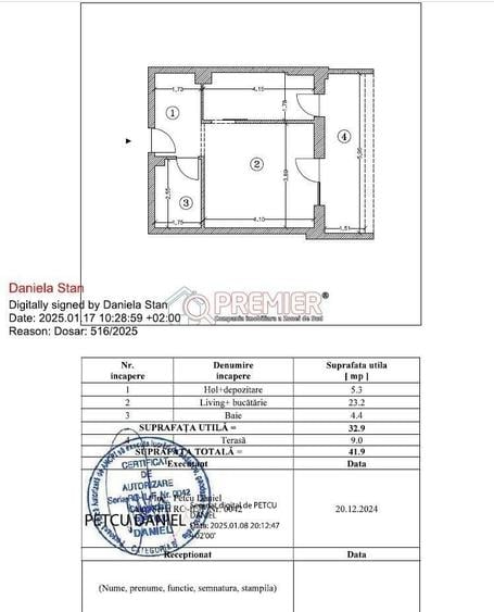 Garsonieră decomandată în Văcăresti