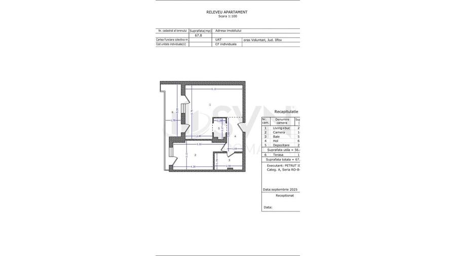 Apartament cu 2 camere decomandat în Pipera