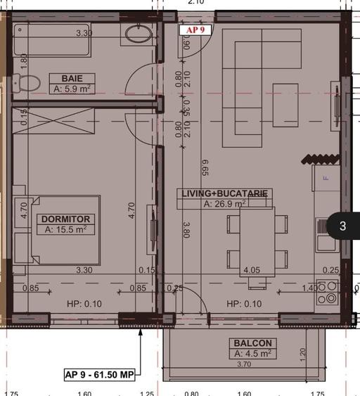 Apartament cu 2 camere semidecomandat în Fundeni