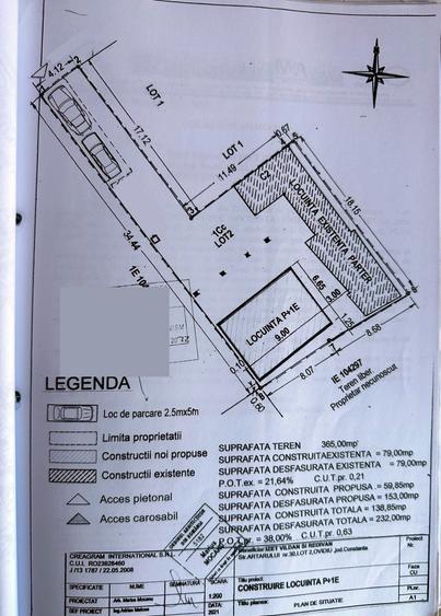 Casă individuală cu 6 camere cu Canalizare în Ovidiu