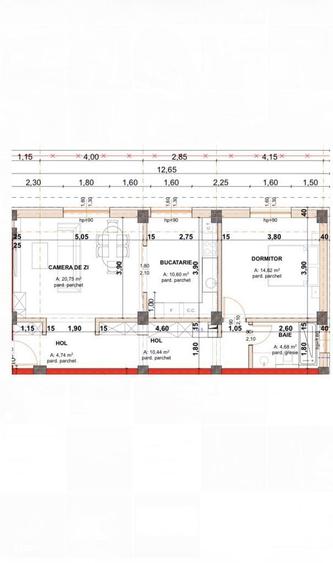 Apartament cu 2 camere decomandat în Bran