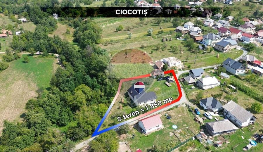 Casă individuală cu 5 camere cu Teren 1850 Mp în Ciocotiș