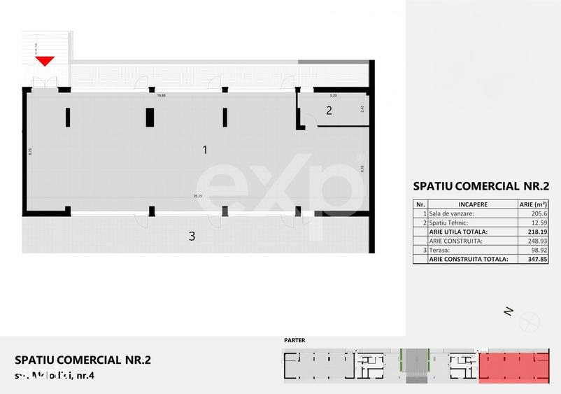 Spațiu comercial, de 218 mp, în Zorilor