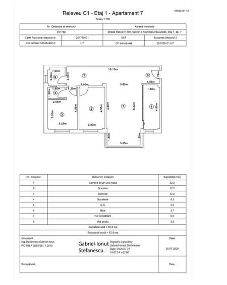 Vanzare 3 camere, etaj 1, orientare sud /Malva Homes /comison 0 - 25