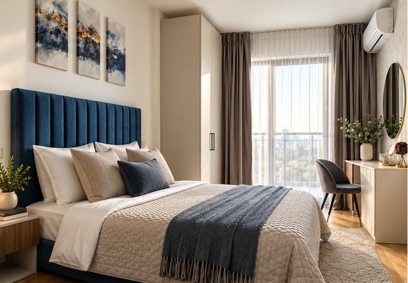 Apartament cu 2 camere decomandat, mobilat în Barbu Văcărescu